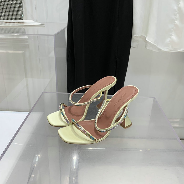 Amina Muaddi Satin Gilda Mules AMG04