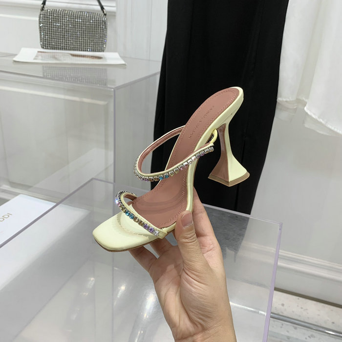 Amina Muaddi Satin Gilda Mules AMG04