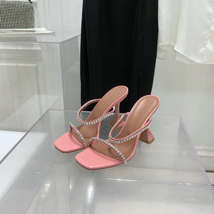 Amina Muaddi Satin Gilda Mules AMG09