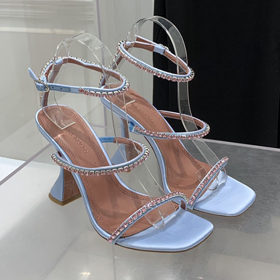 Amina Muaddi Satin Gilda Sandals AGS05