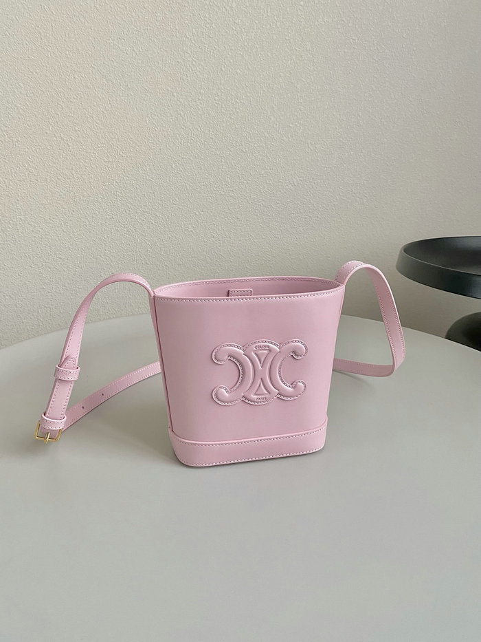 Celine Mini Bucket Cuir Triomphe Pink C35301