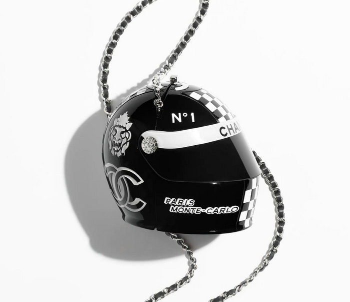 Chanel Helmet Minaudiere Black AS3774