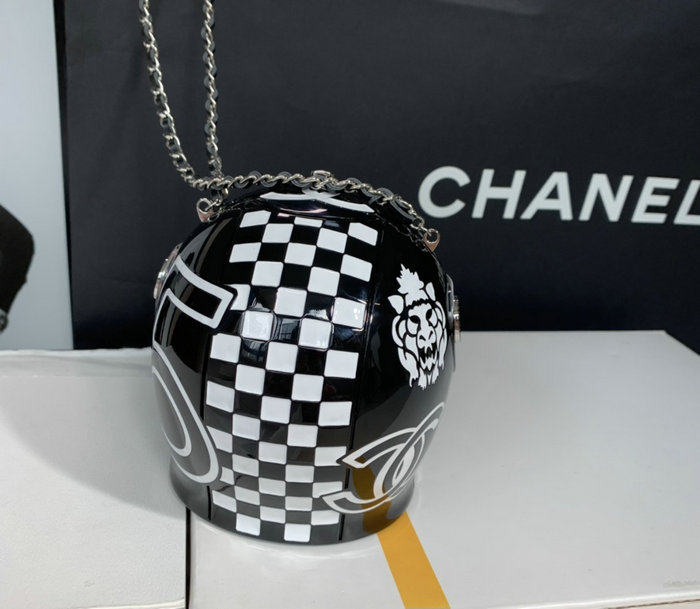 Chanel Helmet Minaudiere Black AS3774