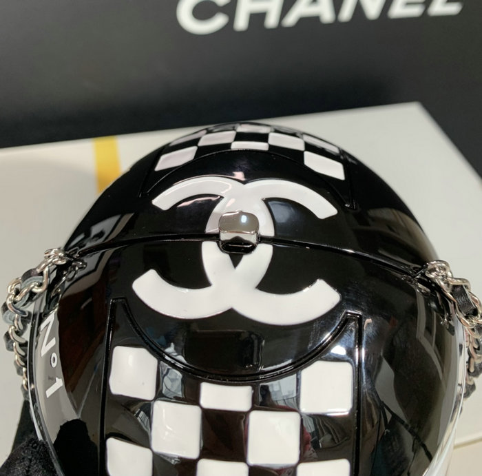 Chanel Helmet Minaudiere Black AS3774