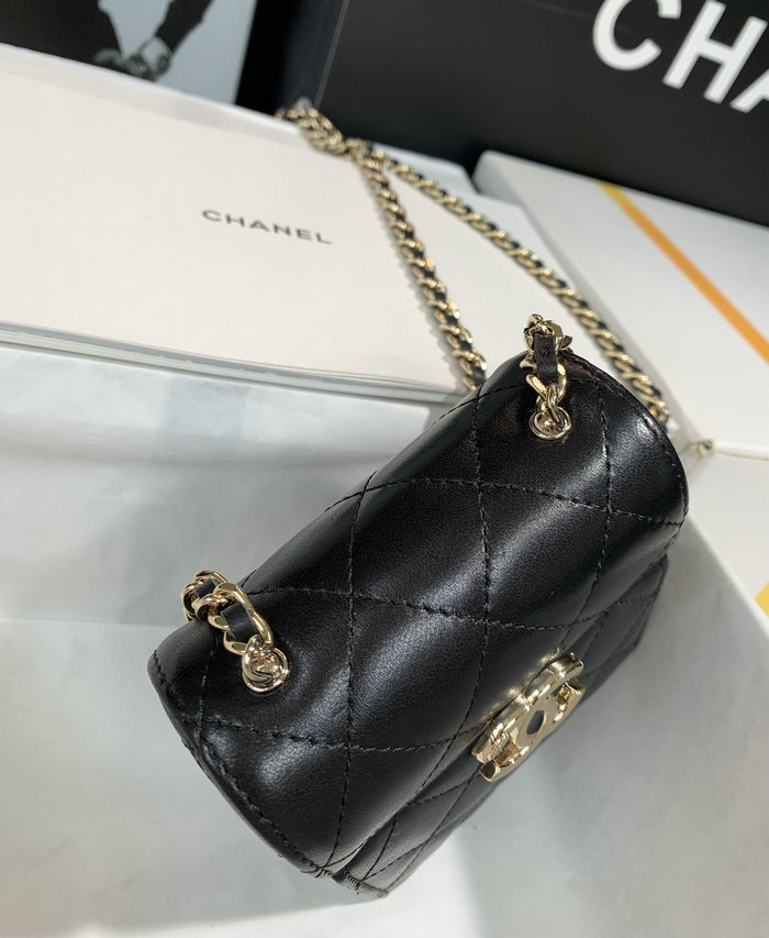 Chanel Small CC Box Bag with Chain Black AS03241