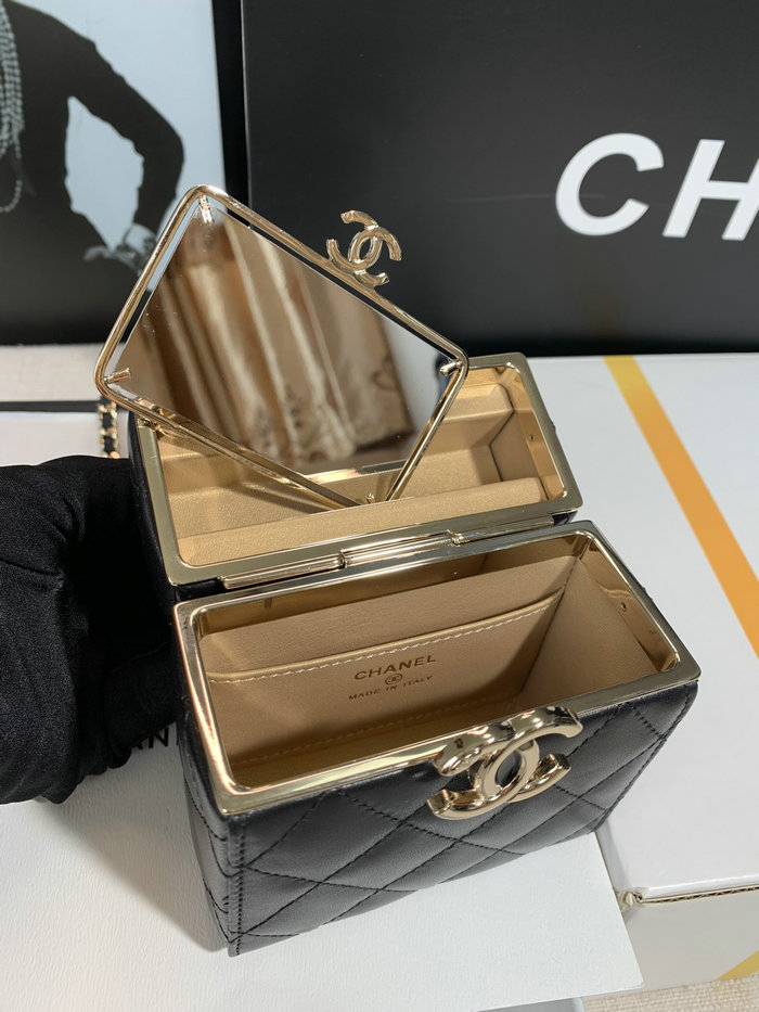 Chanel Small CC Box Bag with Chain Black AS03241