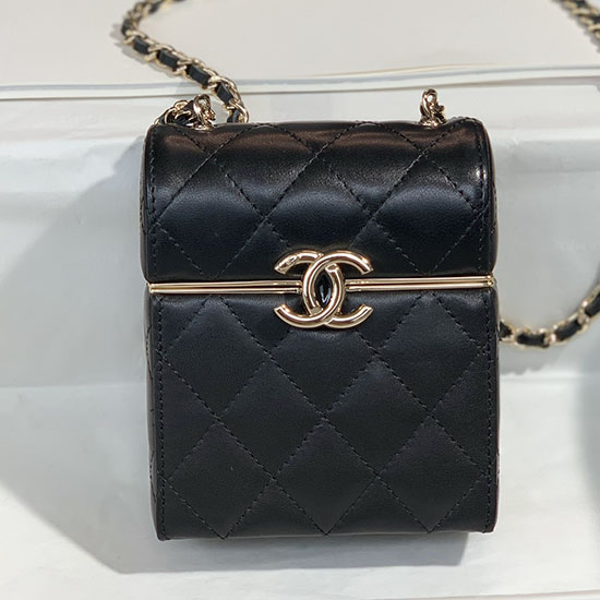 Chanel Small CC Box Bag with Chain Black AS03241