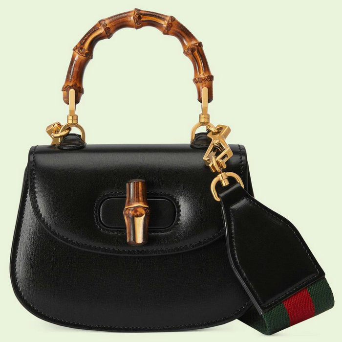 Gucci Bamboo 1947 mini top handle bag Black 686864