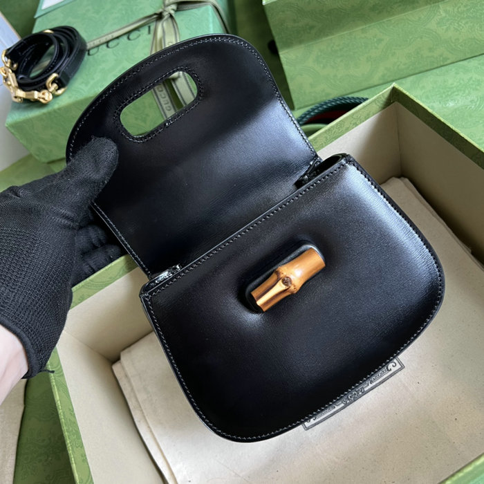 Gucci Bamboo 1947 mini top handle bag Black 686864