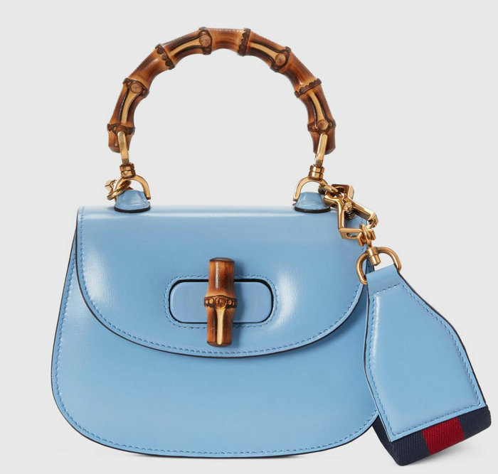 Gucci Bamboo 1947 mini top handle bag Blue 686864