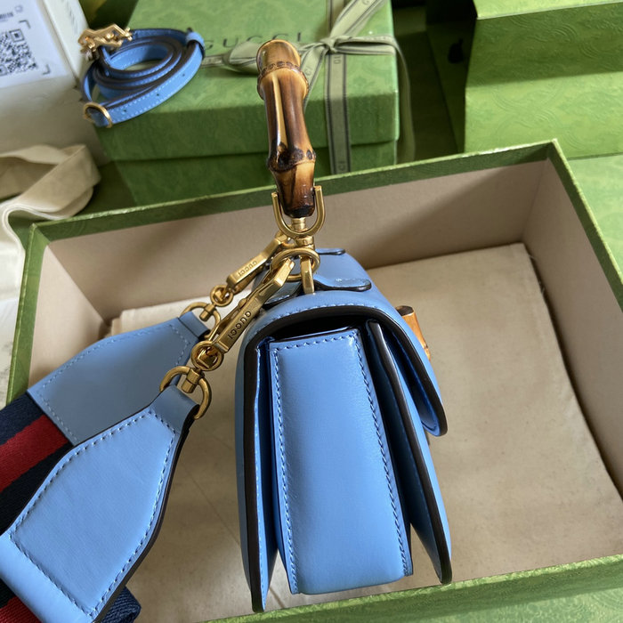 Gucci Bamboo 1947 mini top handle bag Blue 686864