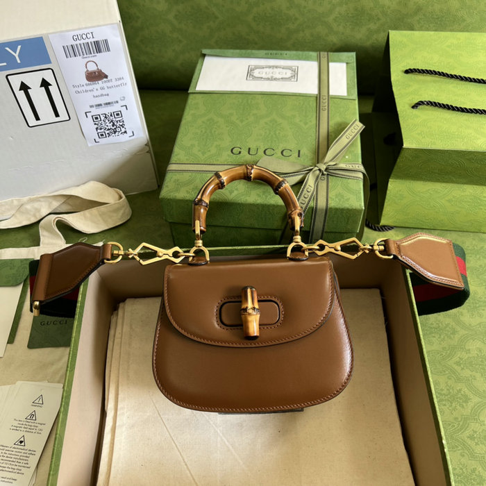 Gucci Bamboo 1947 mini top handle bag Brown 686864