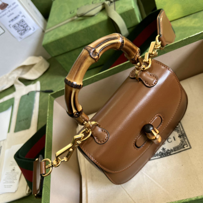 Gucci Bamboo 1947 mini top handle bag Brown 686864