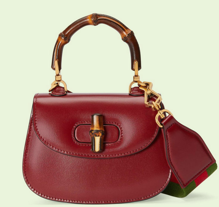 Gucci Bamboo 1947 mini top handle bag Red 686864