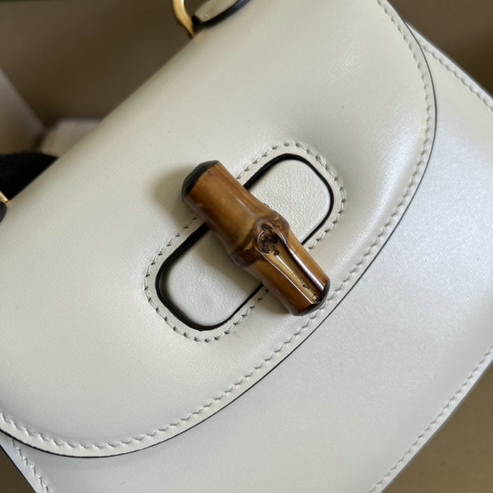 Gucci Bamboo 1947 mini top handle bag White 686864