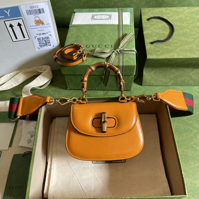 Gucci Bamboo 1947 mini top handle bag Yellow 686864