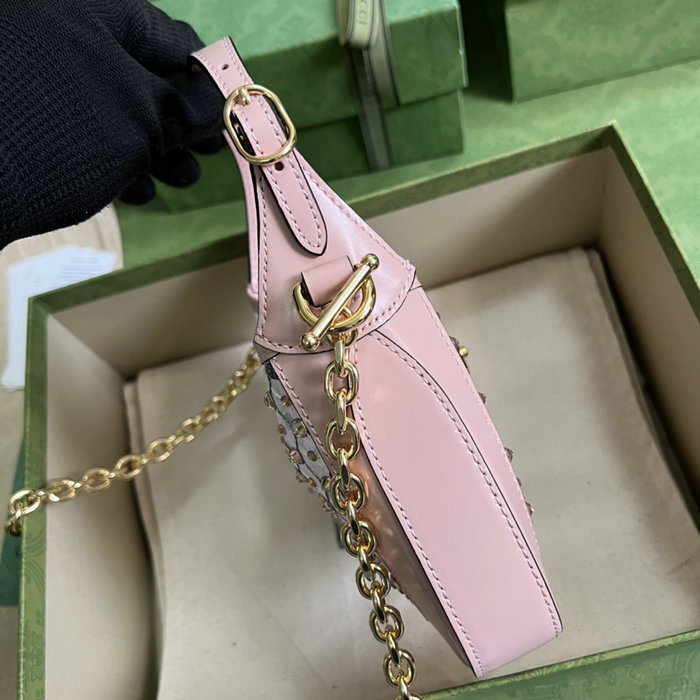 Gucci Jackie 1961 mini crystal GG bag Pink 677027