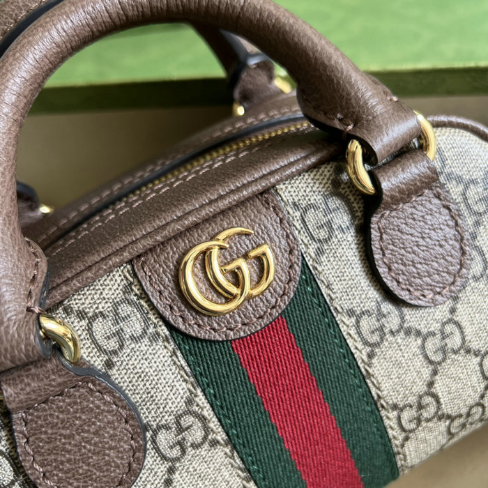 Gucci Ophidia mini GG top handle bag Ebony 724606