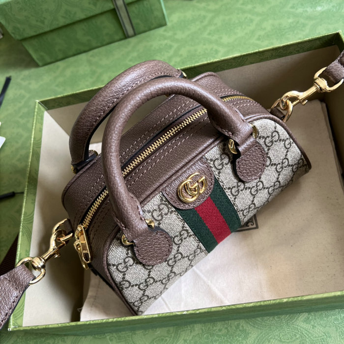 Gucci Ophidia mini GG top handle bag Ebony 724606