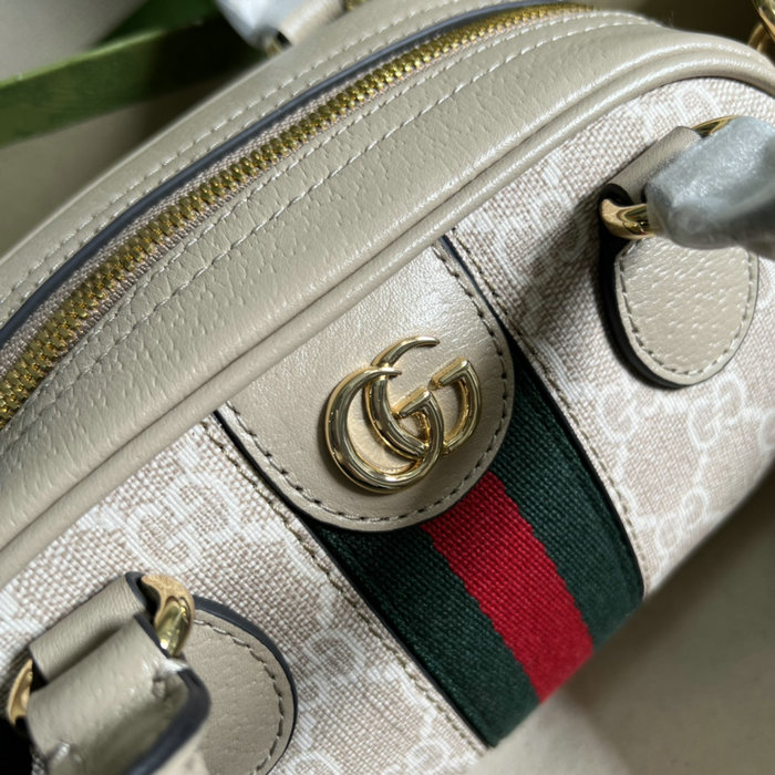 Gucci Ophidia mini GG top handle bag White 724606