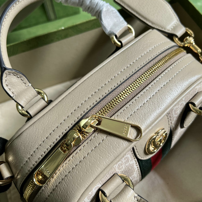 Gucci Ophidia mini GG top handle bag White 724606