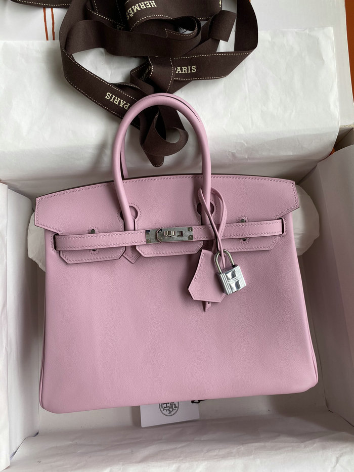 Hermes Swift Leather Birkin Bag Mauve Sylvestre HB30192