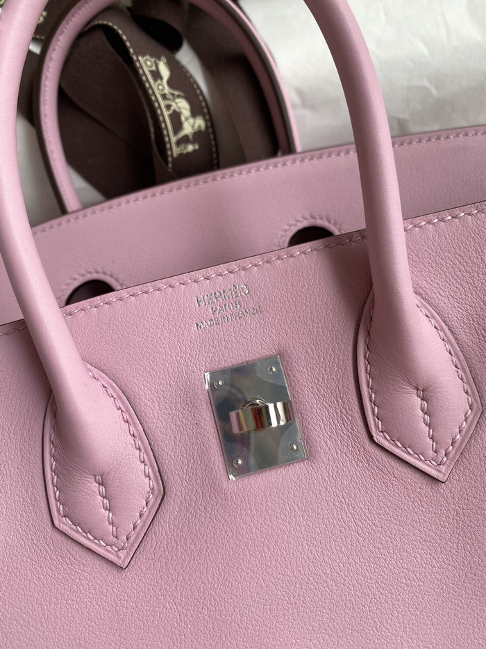 Hermes Swift Leather Birkin Bag Mauve Sylvestre HB30192