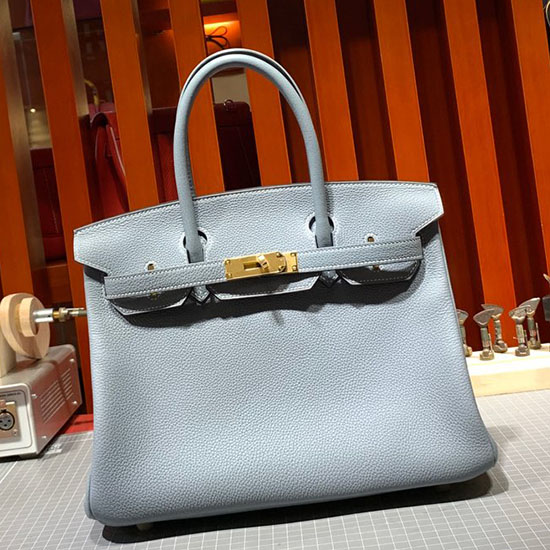 Hermes Togo Leather Birkin Bag Bleu Lin HB30191