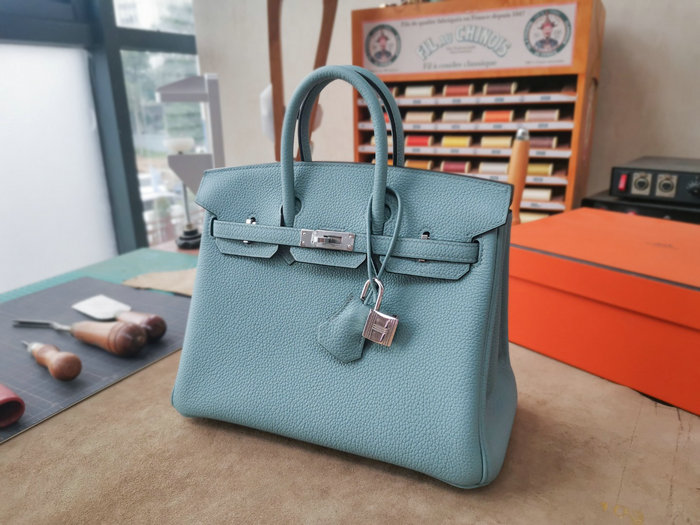 Hermes Togo Leather Birkin Bag Ciel HB30191