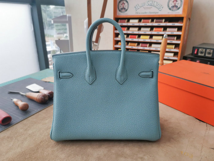 Hermes Togo Leather Birkin Bag Ciel HB30191