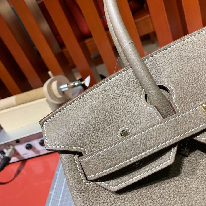 Hermes Togo Leather Birkin Bag Gri Elephant HB30191