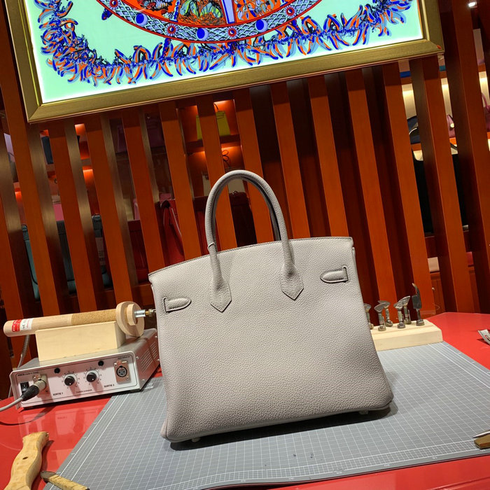 Hermes Togo Leather Birkin Bag Gris Asphalte HB30191