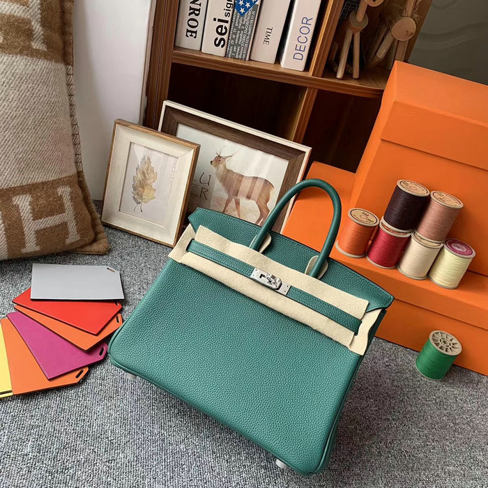 Hermes Togo Leather Birkin Bag Malachite HB30191