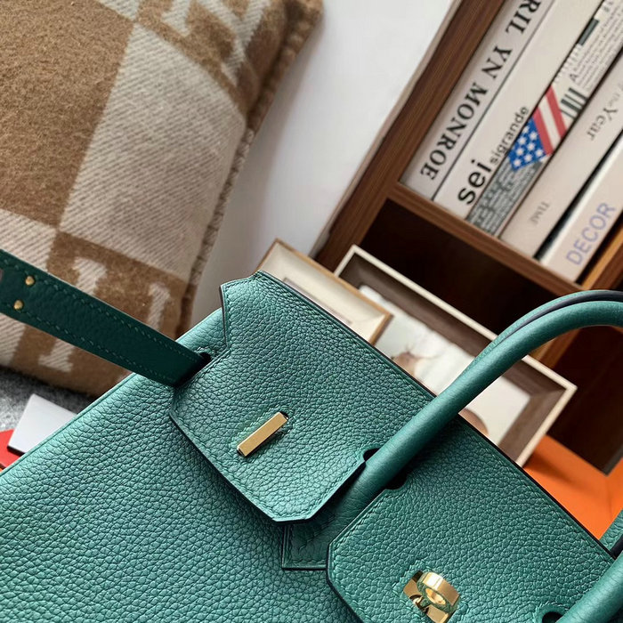 Hermes Togo Leather Birkin Bag Malachite HB30191