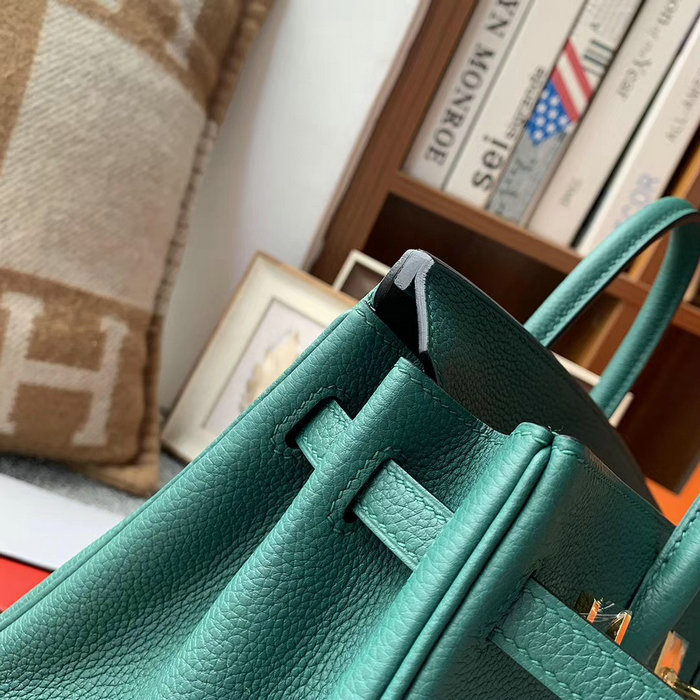 Hermes Togo Leather Birkin Bag Malachite HB30191