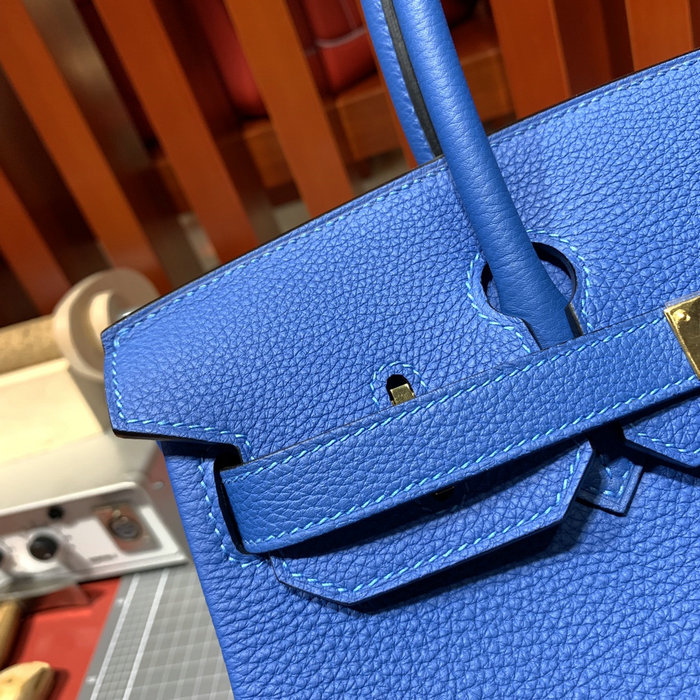 Hermes Togo Leather Birkin Bag Mykonos HB30191