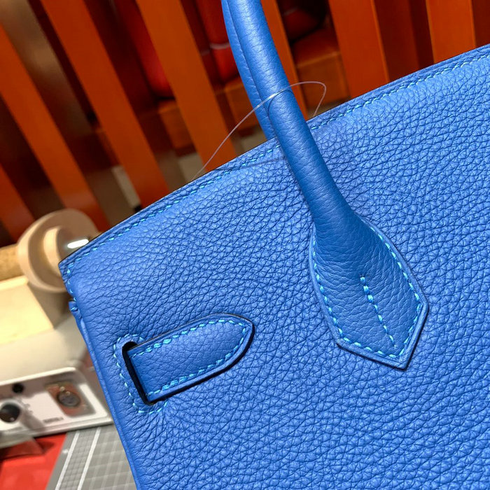 Hermes Togo Leather Birkin Bag Mykonos HB30191