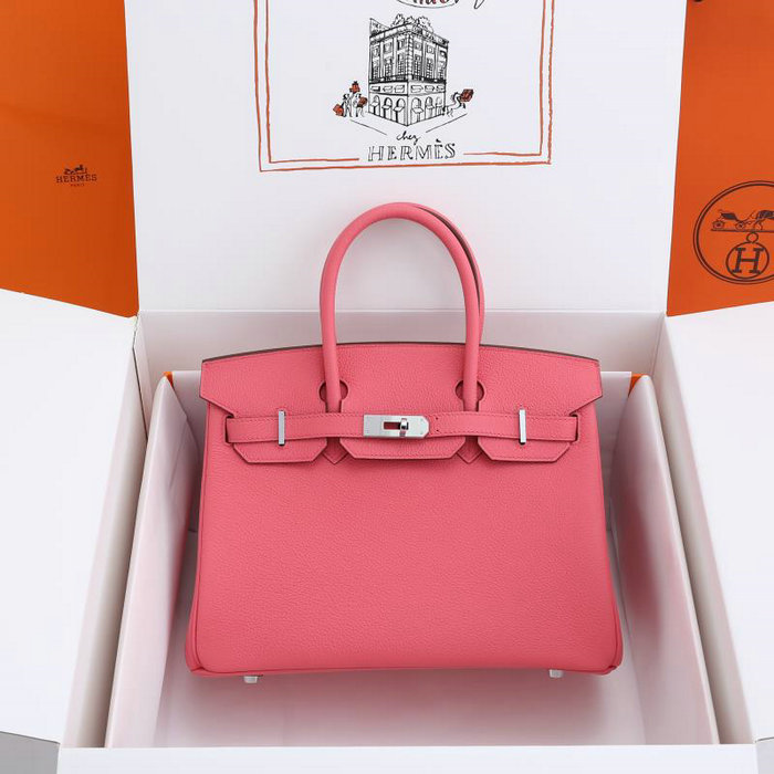 Hermes Togo Leather Birkin Bag Rose Azalee HB30191