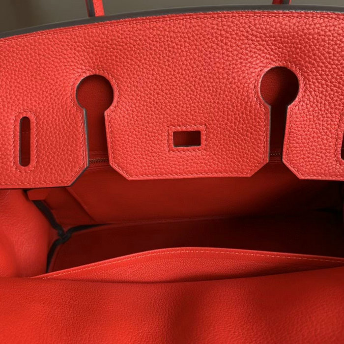 Hermes Togo Leather Birkin Bag Rouge Casaque HB30191