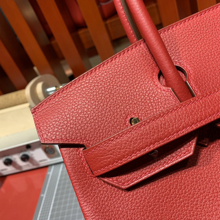 Hermes Togo Leather Birkin Bag Rouge Laque HB30191