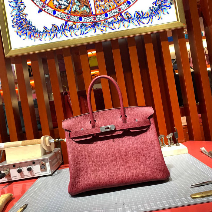 Hermes Togo Leather Birkin Bag Rubis HB30191