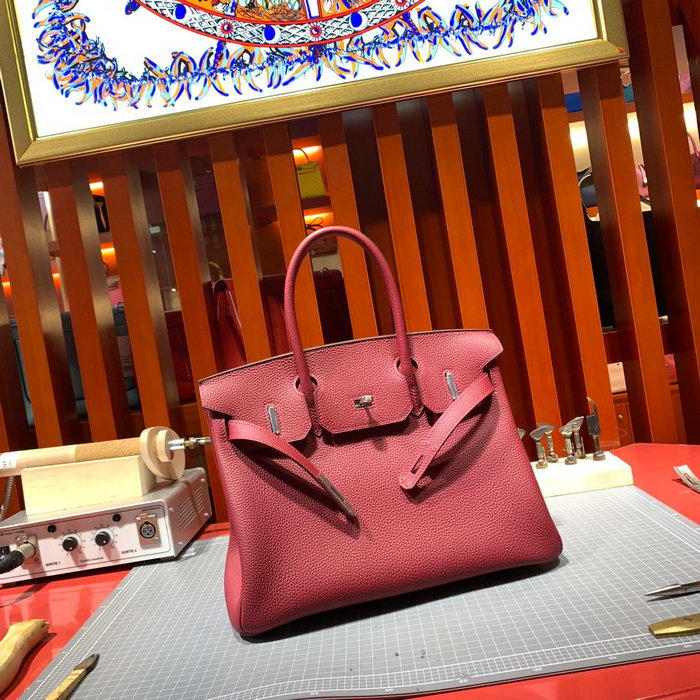 Hermes Togo Leather Birkin Bag Rubis HB30191