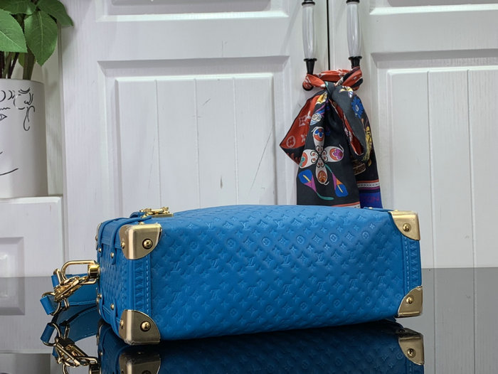 Louis Vuitton Leather Side Trunk Blue M46358