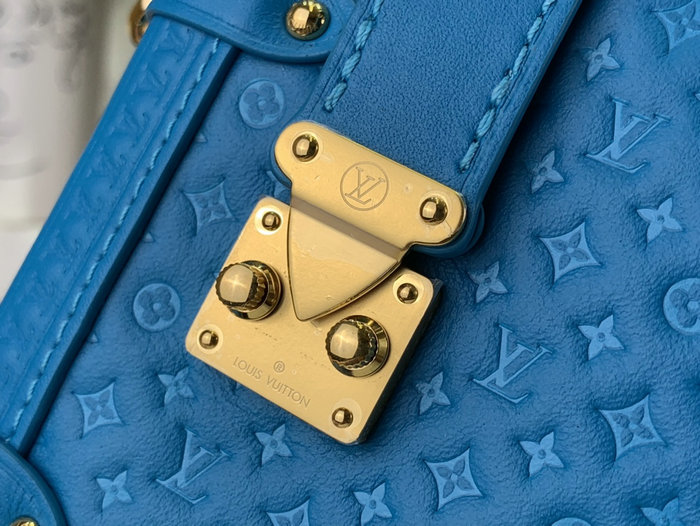 Louis Vuitton Leather Side Trunk Blue M46358