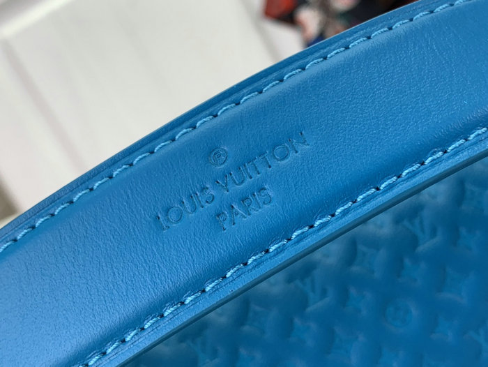 Louis Vuitton Leather Side Trunk Blue M46358