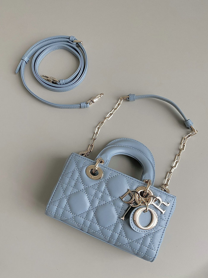 Mini LADY D-JOY BAG Blue DM3380