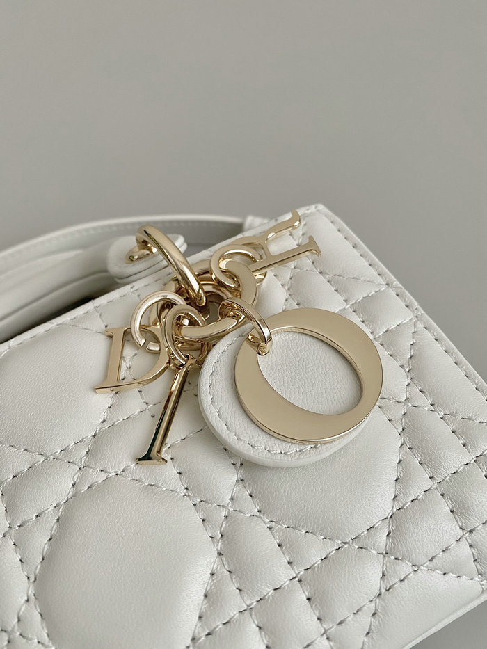 Mini LADY D-JOY BAG White DM3380