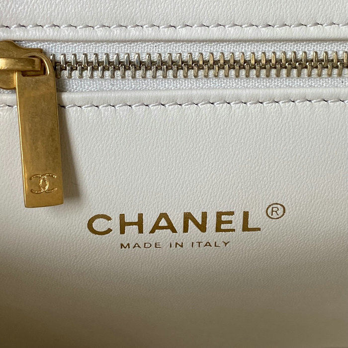 Chanel Lambskin Mini Backpack White AS3884