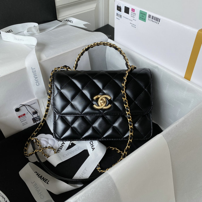 Mini Chanel Flap Bag With Top Handle AS3886