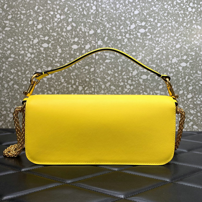 Valentino Loco Calfskin Shoulder Bag Yellow V6031